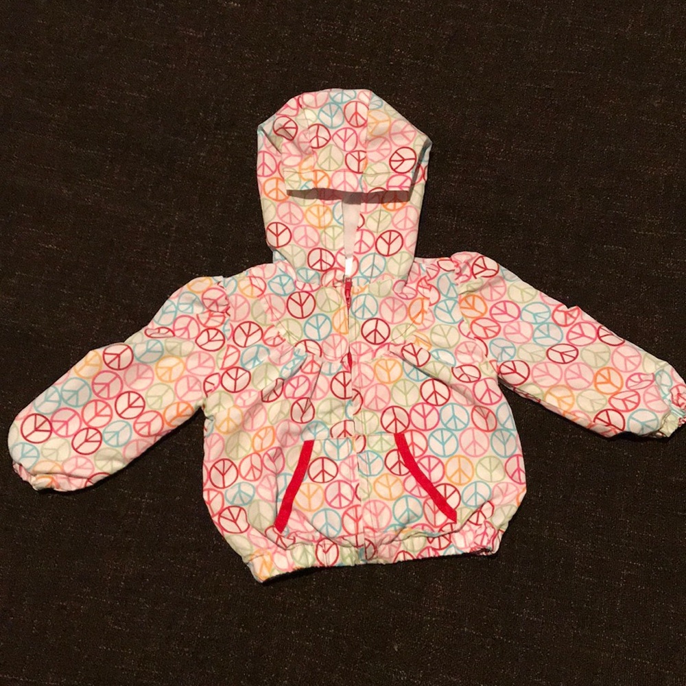 Peace Sign Zip Up Jacket
